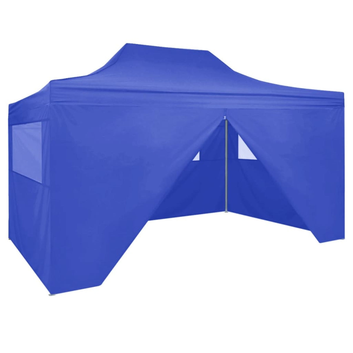 Vidaxl Professional Folding Party Tent With 4 Sidewalls 118.1'X157.5'Steel Blue