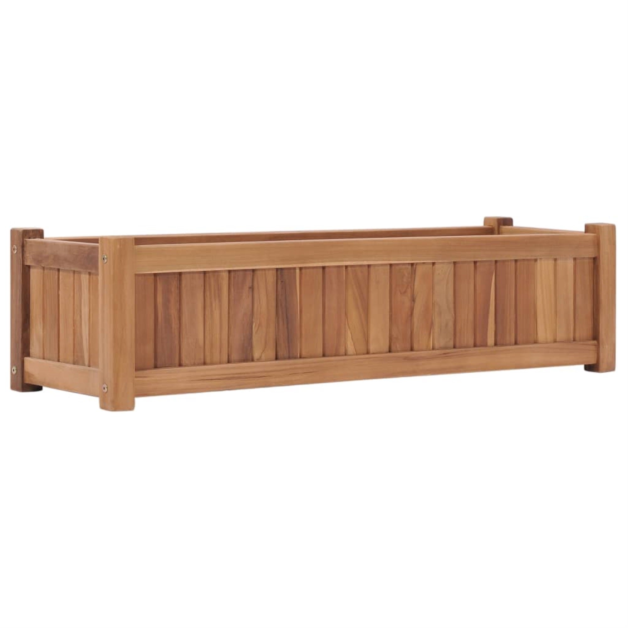 Vidaxl Raised Bed 39.4'X11.8'X9.8' Solid Wood Teak
