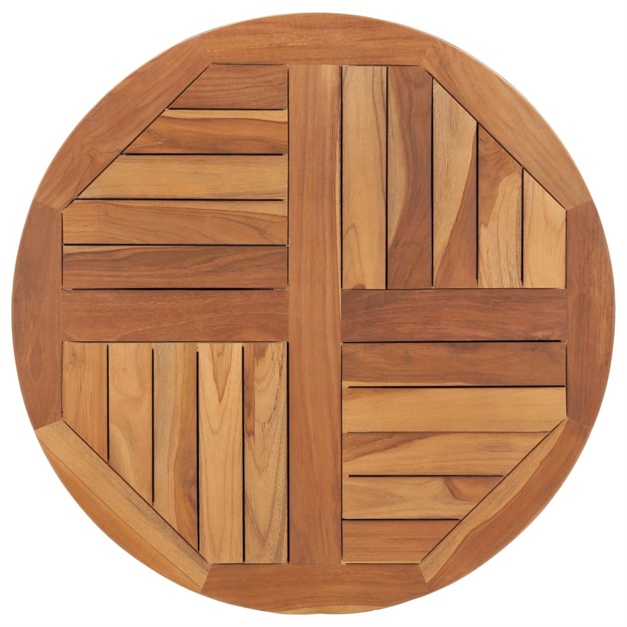 Vidaxl Table Top Solid Teak Wood Round 1' 27.6'