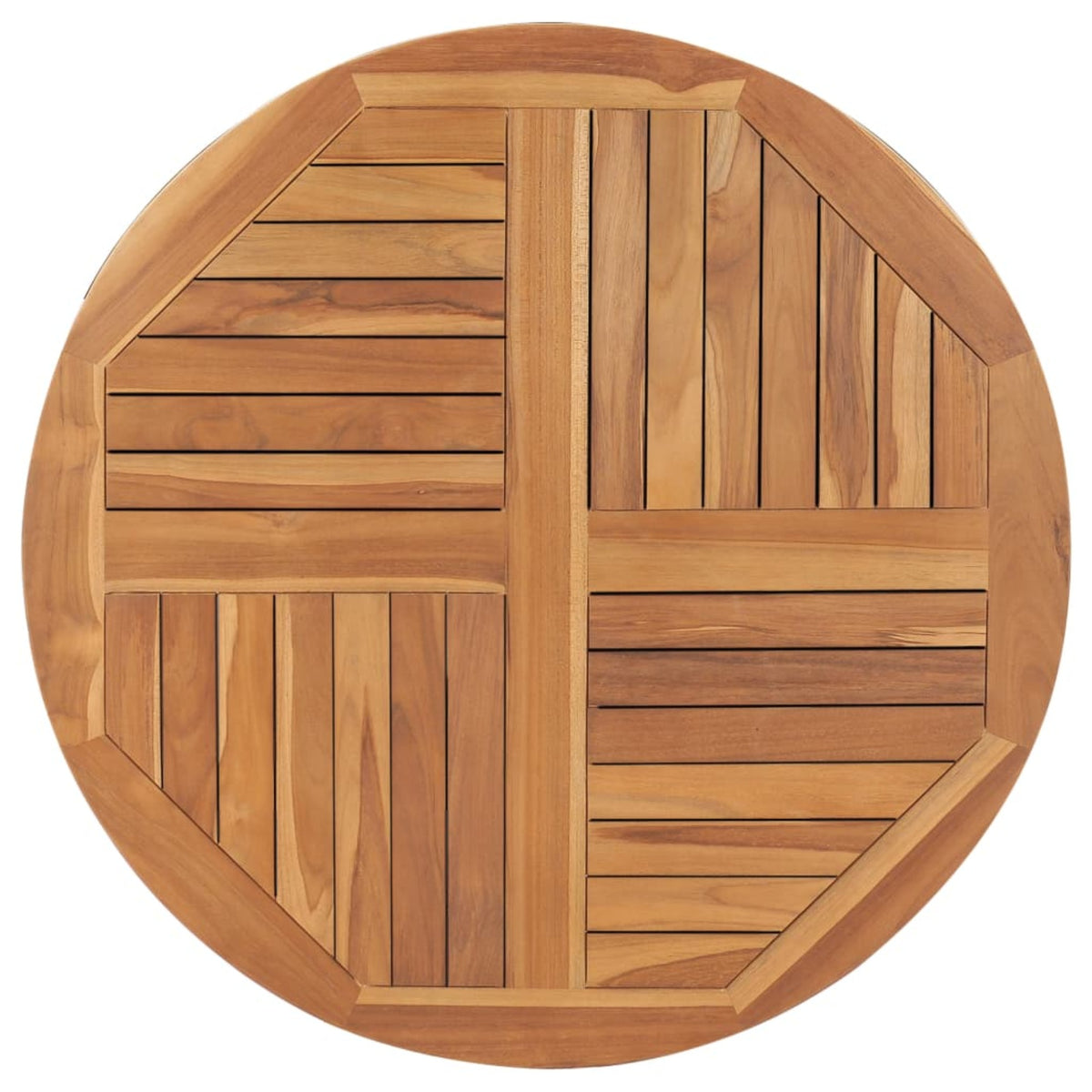 Vidaxl Table Top Solid Teak Wood Round 1' 35.4'