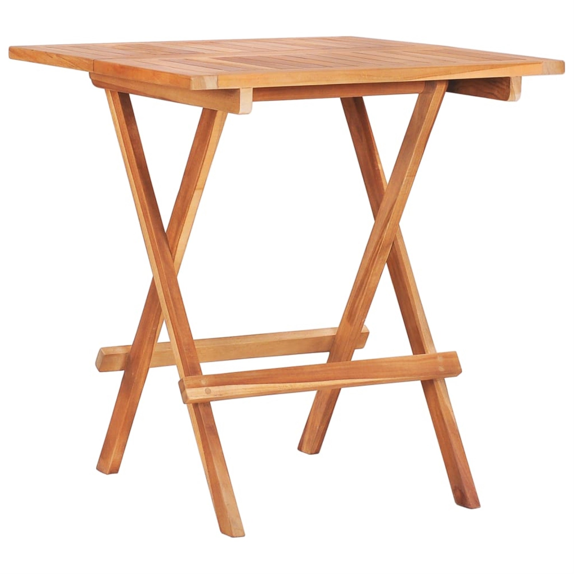 Vidaxl Folding Bistro Table 23.6'X23.6'X25.6' Solid Teak Wood