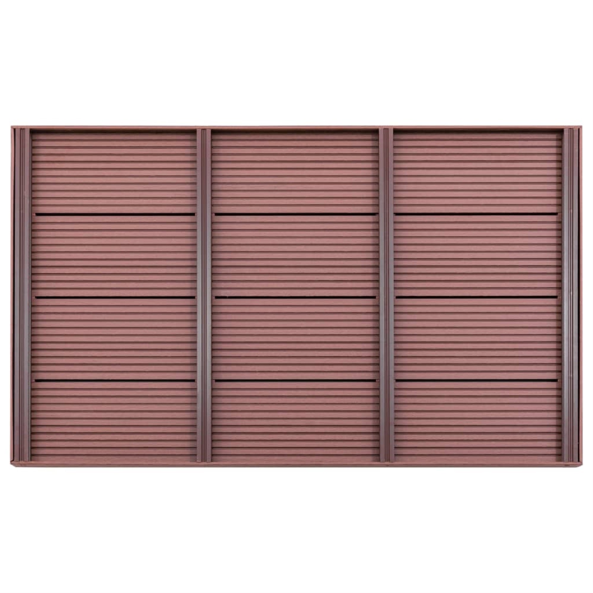 Vidaxl Floor Element For Solar Shower Brown 39.8'X24.8'X2.2' Wpc