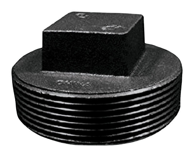 Plug Sq Head 3 Black (Pack Of 1)