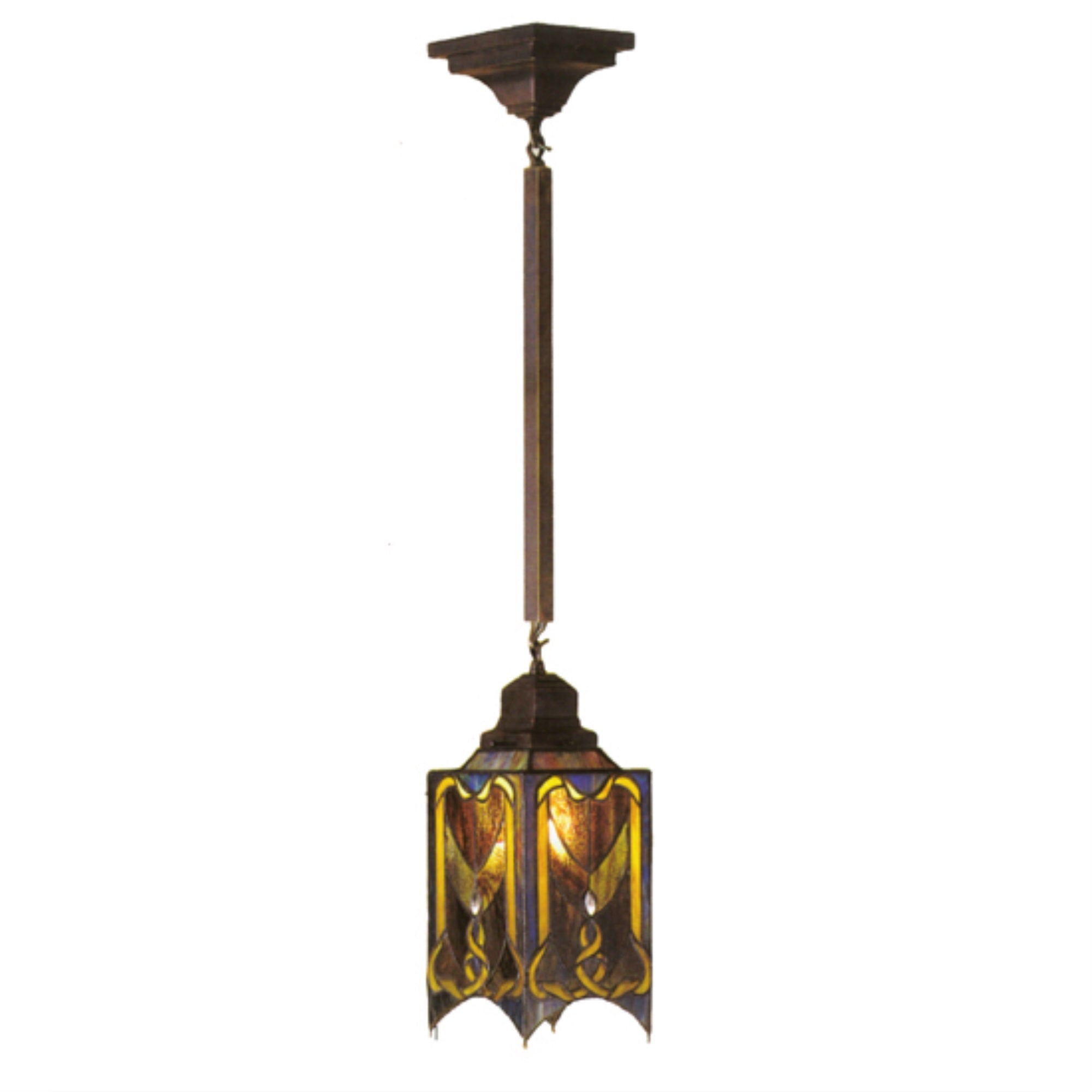 5.5'Sq Cottage Mission Mini Pendant.609