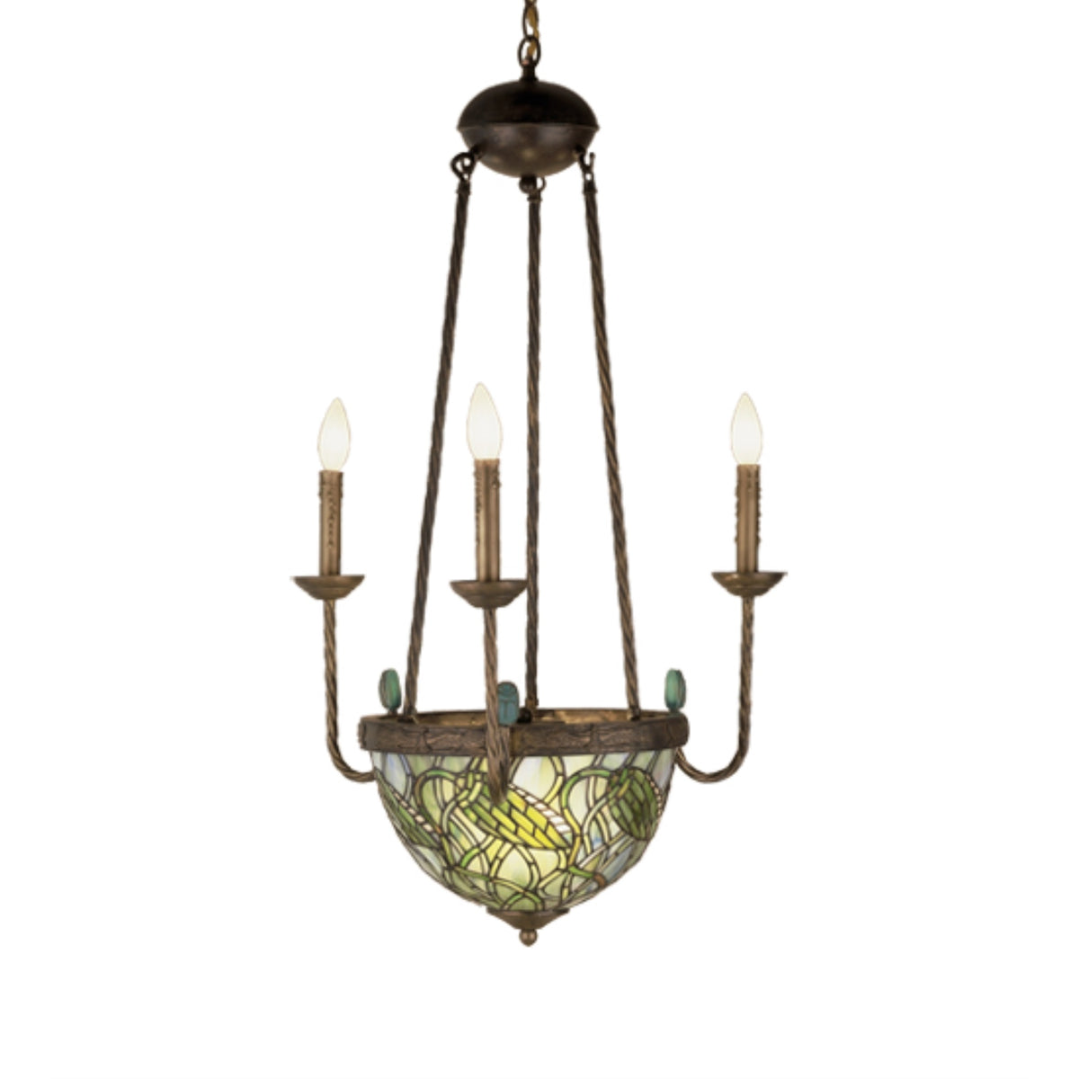 22'W Lotus Bud 3 Arm Inverted Chandelier