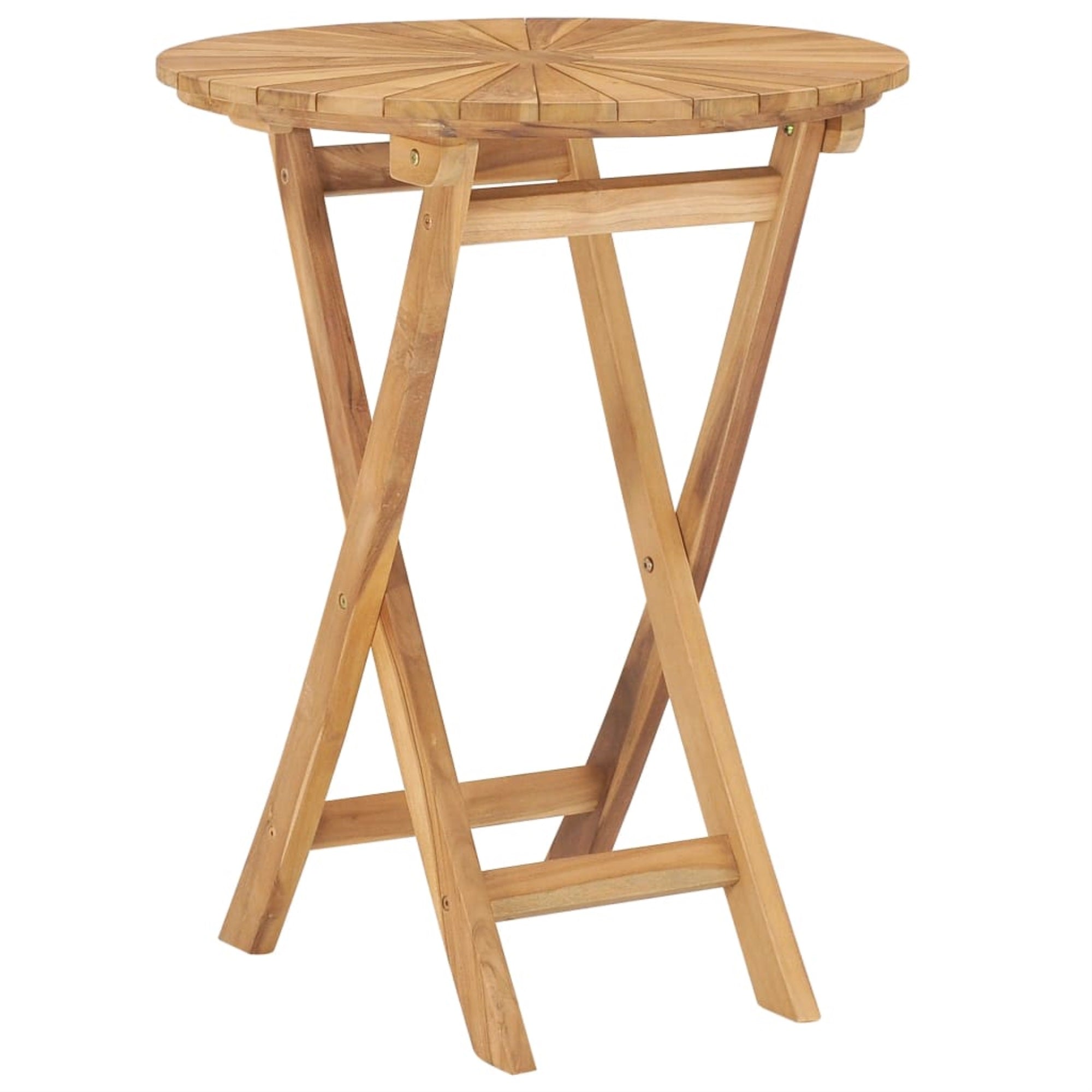 Vidaxl Folding Garden Table  23.6' Solid Teak Wood