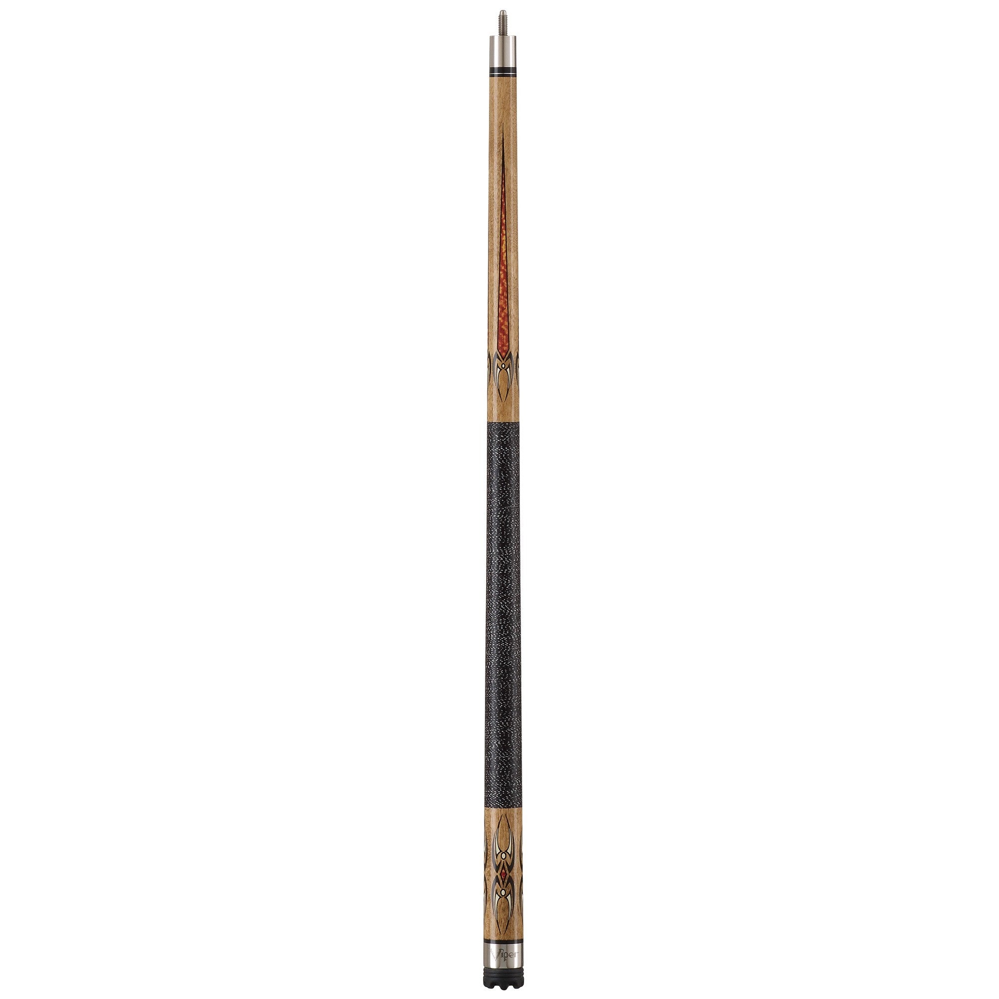 Viper Sinister Series Cue With Black/White Wrap And Brown Stain - 50-1252