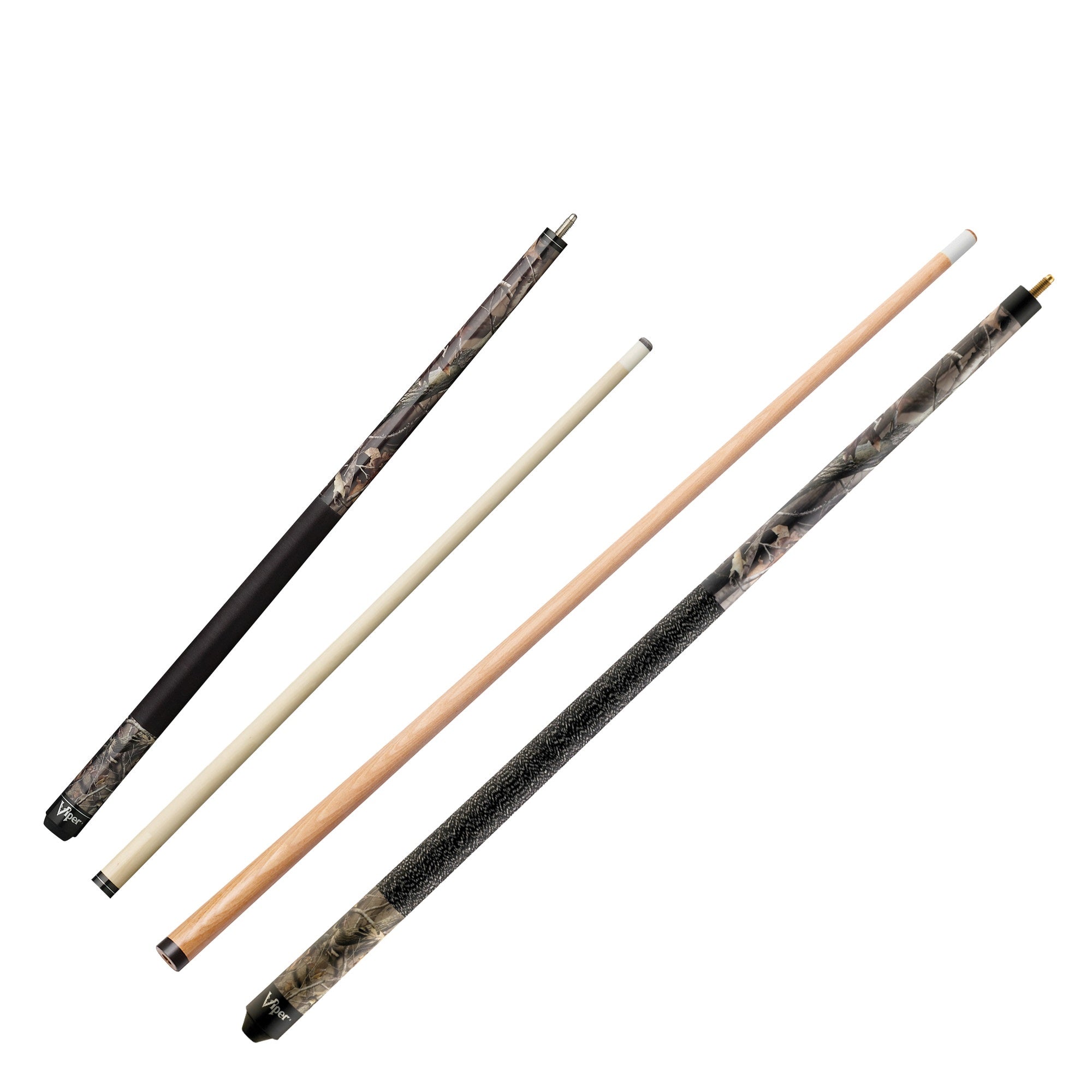 Viper Realtree Cue Bundle with a Viper Realtree Hardwoods HD Junior Cue and a Viper Realtree Hardwoods Camouflage Cue