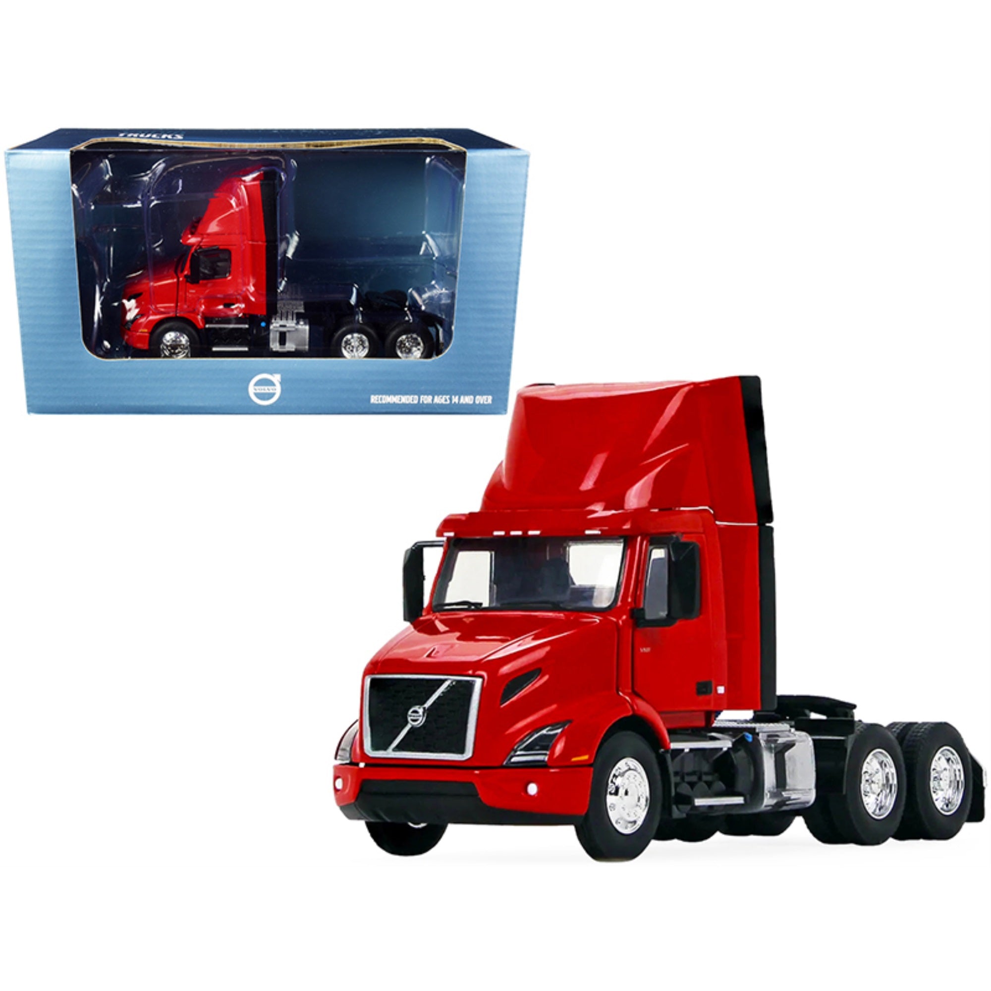 Volvo Vnr 300 Day Cab With Roof Fairing Truck Tractor Crossroad Red 1/50 Diecast Model By First Gear