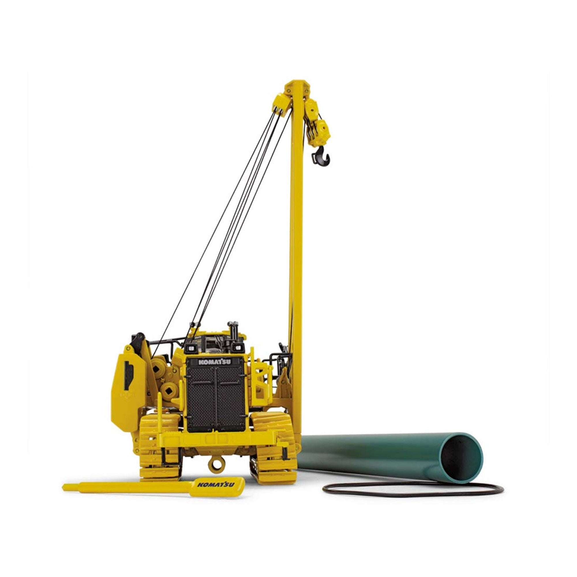 Komatsu D155Cx-8 With K170 Pipelayer Yellow With Accessories 1/50 Diecast Model By First Gear