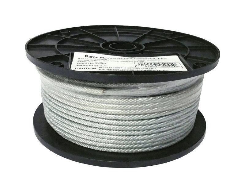 Cable Clear Vinyl 1/8D (Pack Of 1)