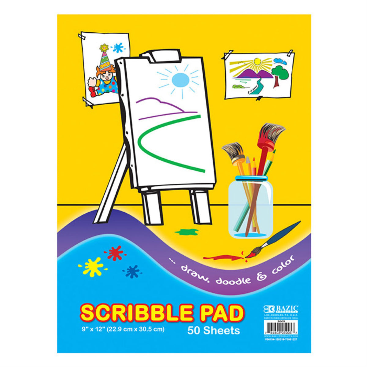 Bazic 50 Ct. 9' X 12' Scribble Pad