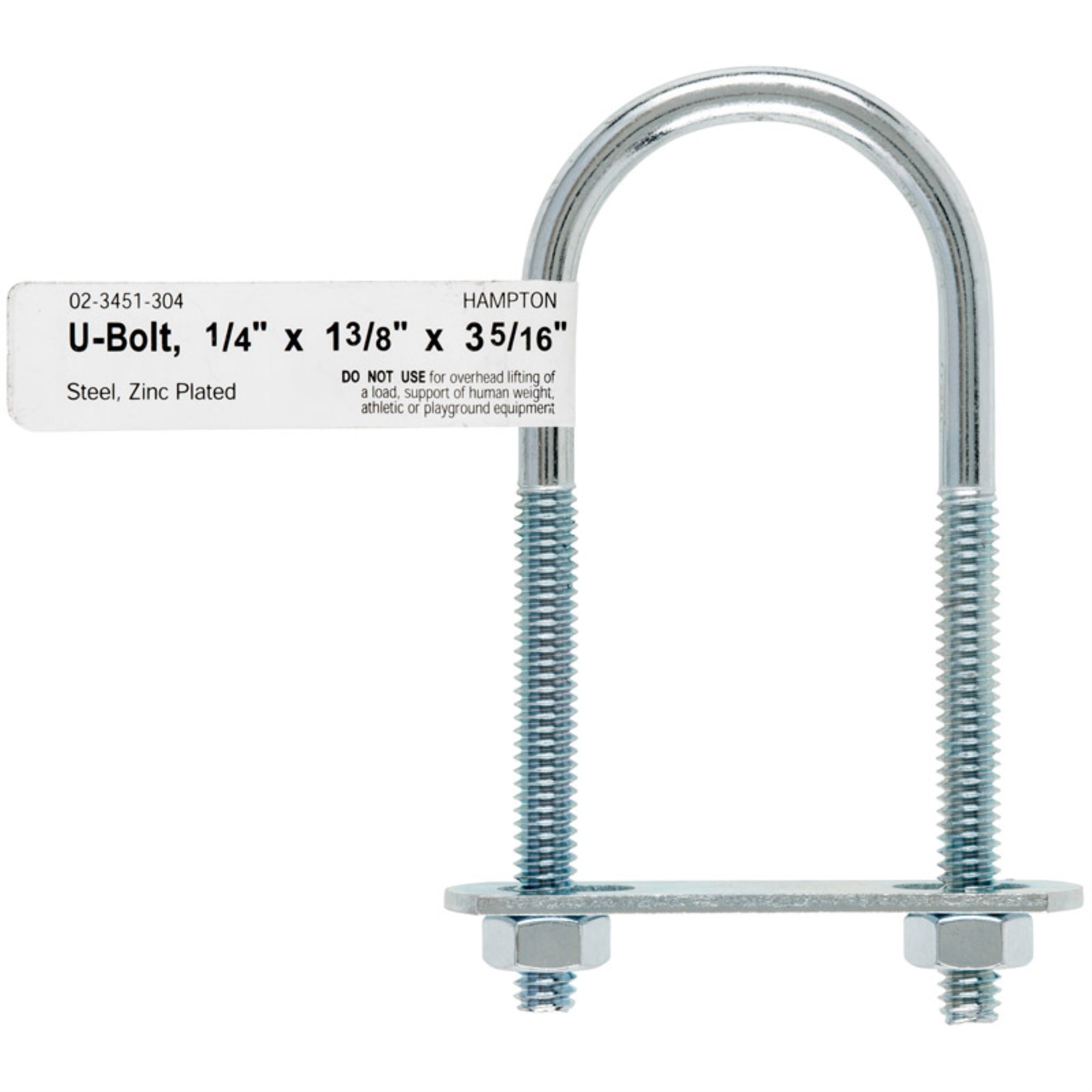 Bolt U 1/4X1-3/8X3.31 (Pack Of 10)