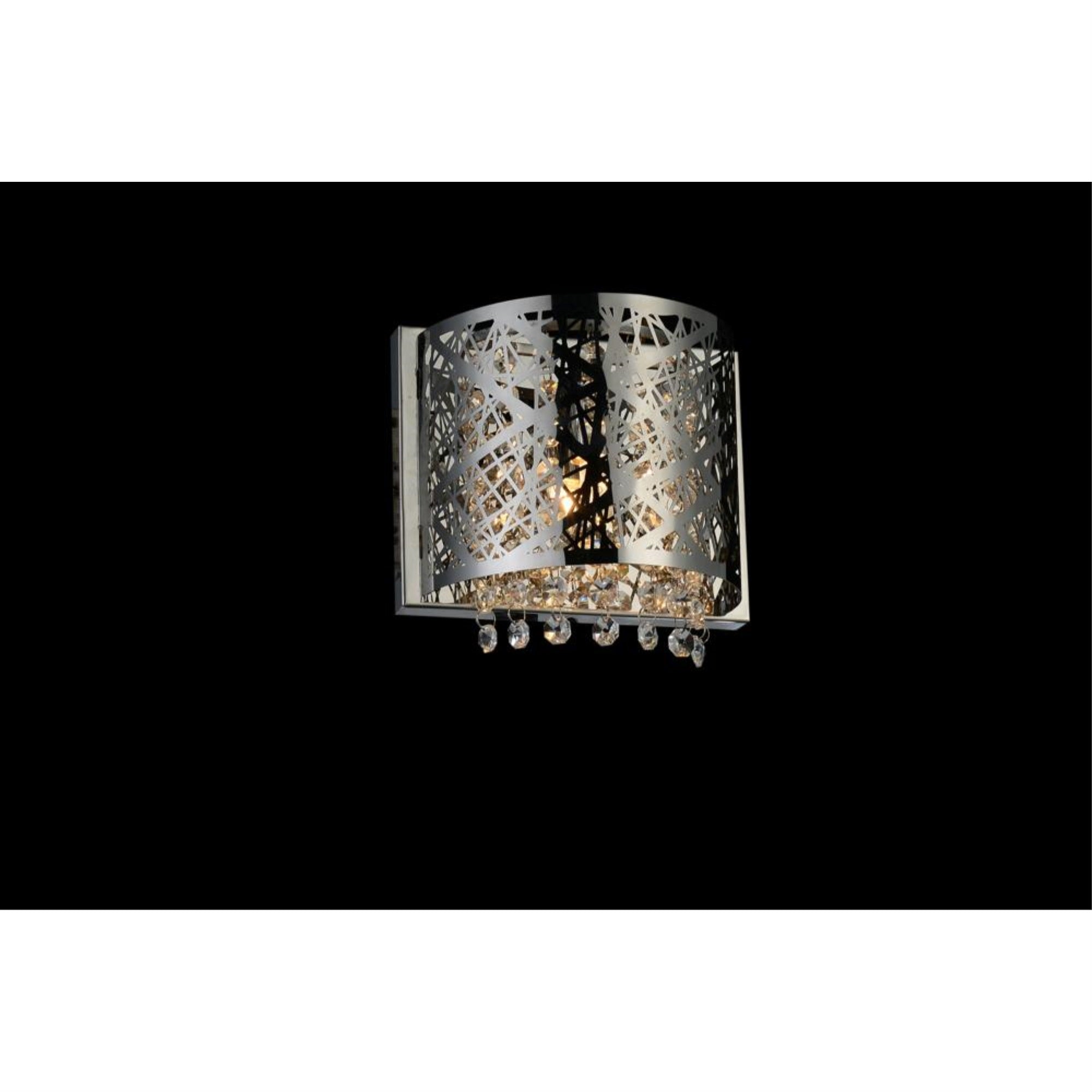 1 Light Bathroom Sconce With Chrome Finish