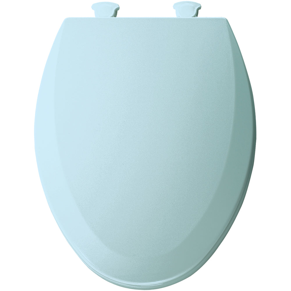 Bemis Round Enameled Wood Toilet Seat, Dresden Blue