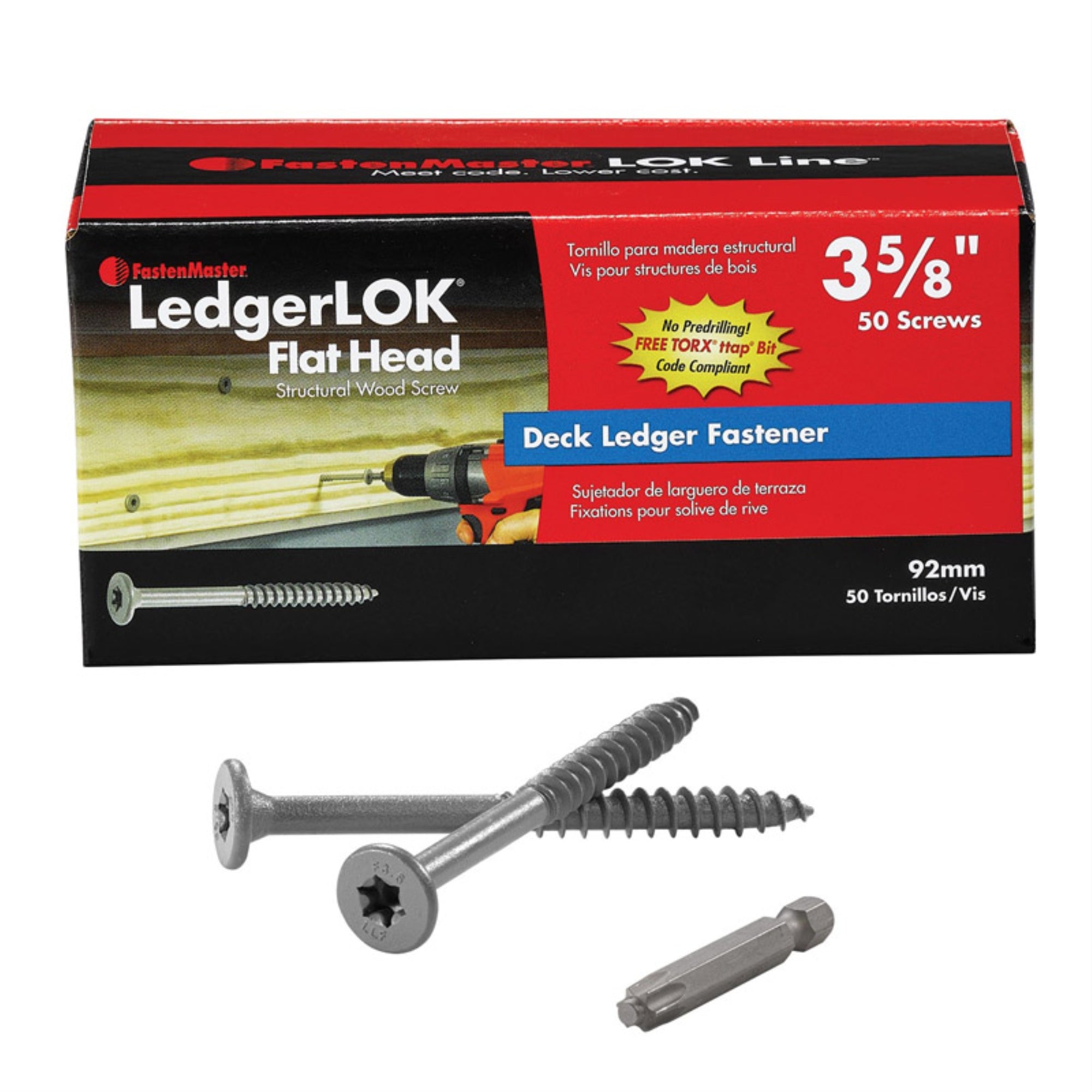 Screw Wd Flt 3-5/8 (Pack Of 6)