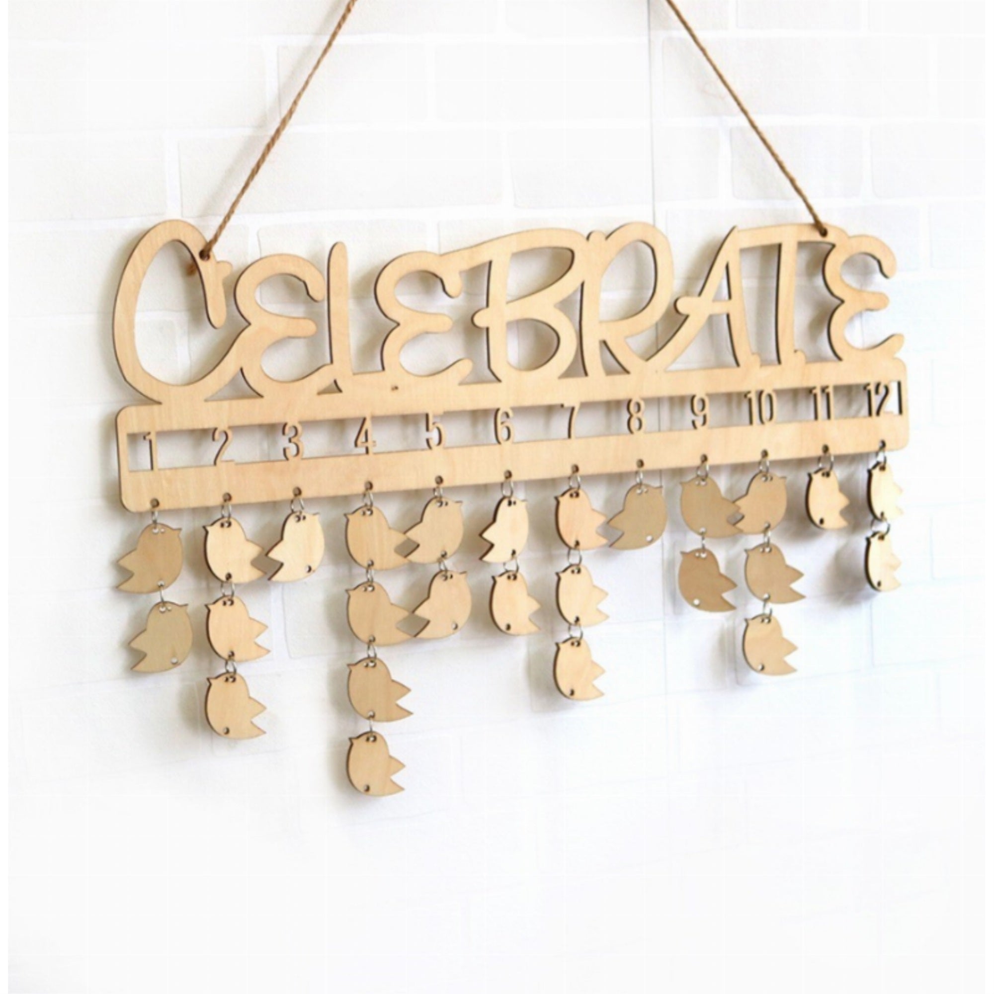 Wooden Birthday Reminder Home Decor Hanging Sign