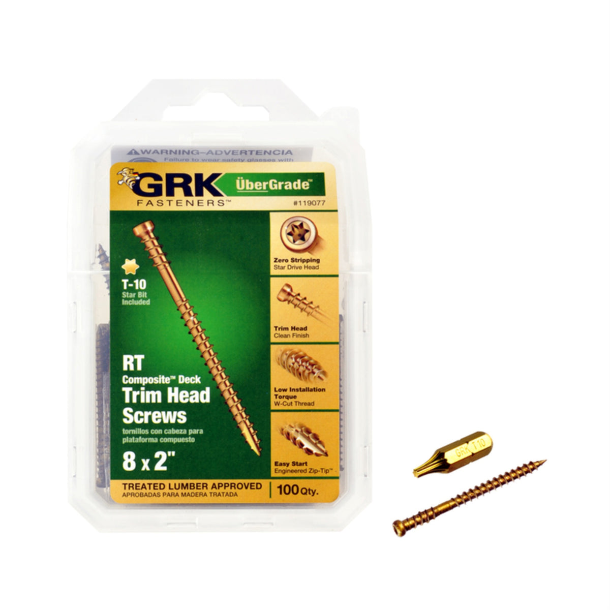 Trim Screws #8X2 (Pack Of 1)