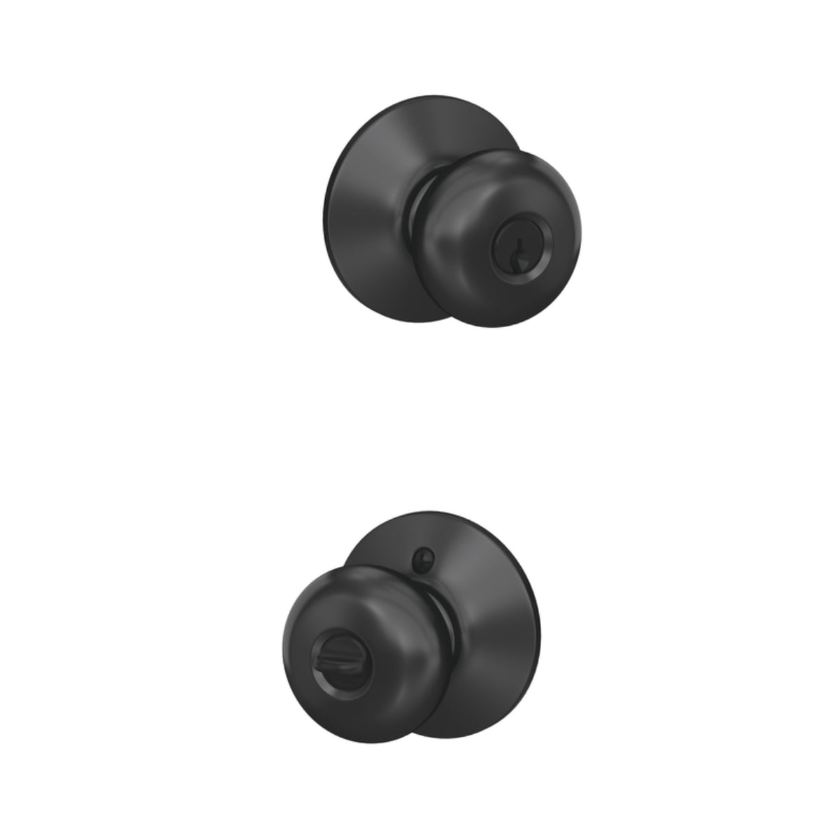 Entry Knob Plymth Mtblk (Pack Of 1)