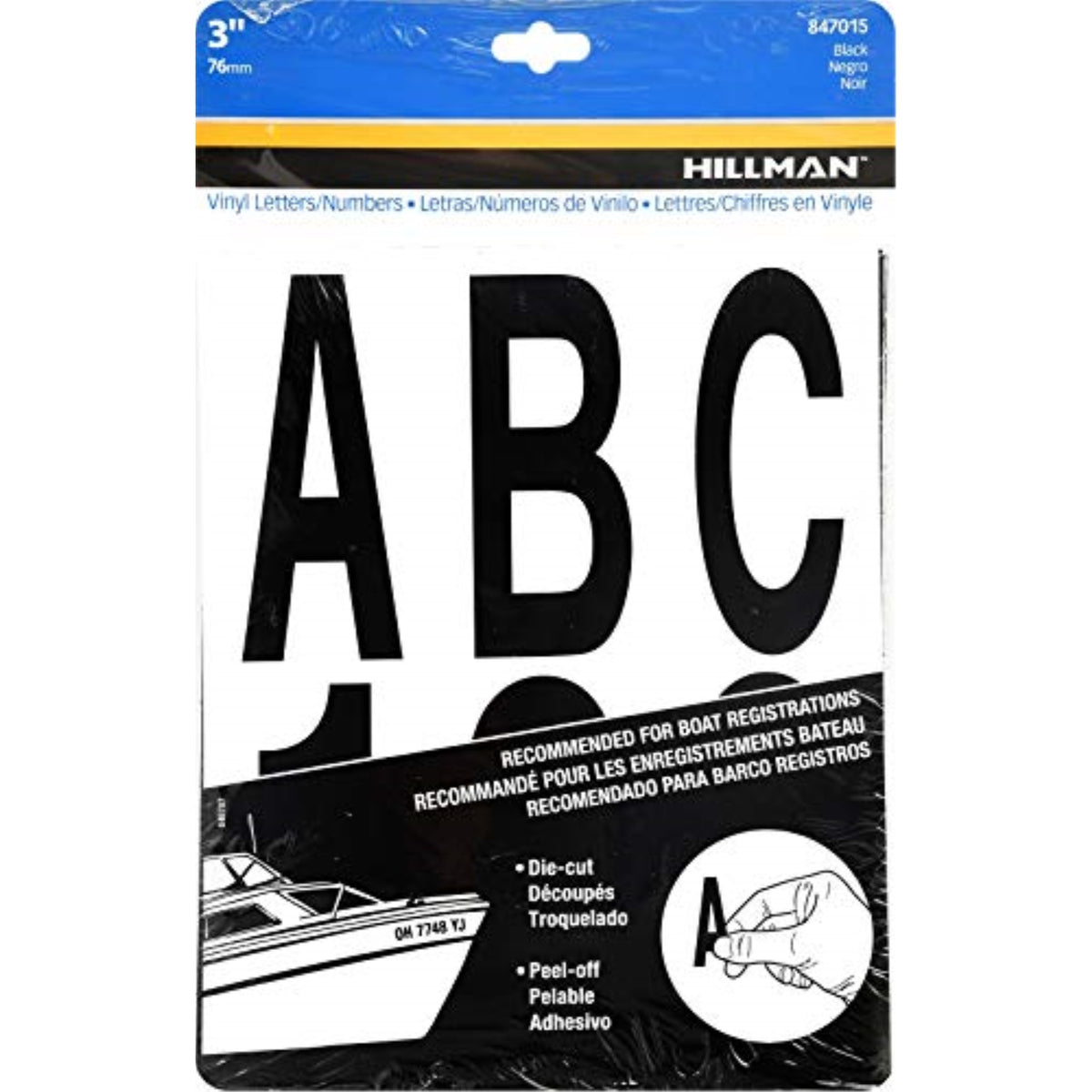 5027192 Letter&Number Set Blk 3 Hillman 3 In. Black Vinyl Self-Adhesive Letter And Number Set 0-9 A-Z 100 Pc (Pack Of 6)