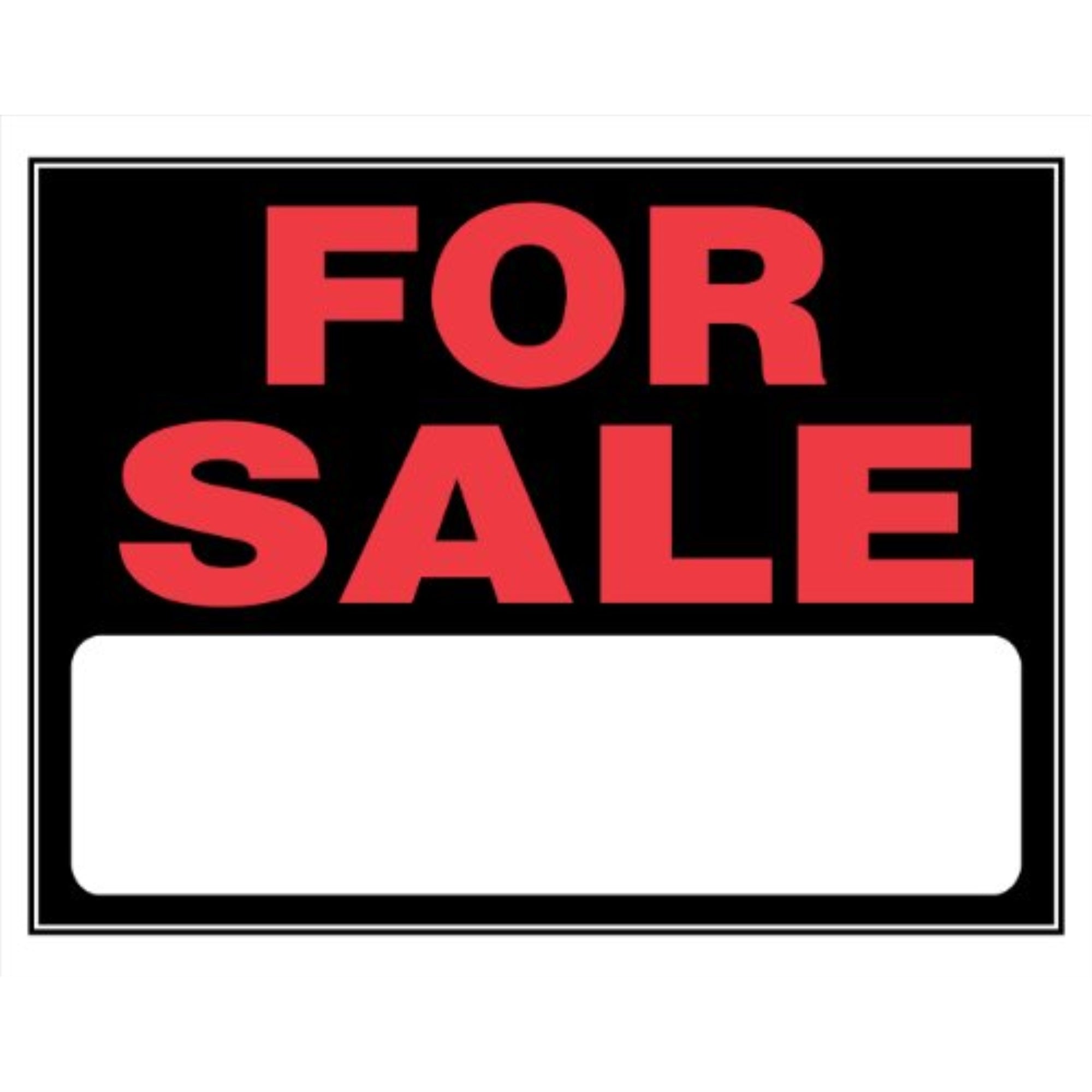 5028145 For Sale Sign 15X19 Hillman English Black For Sale Sign 15 In. H X 19 In. W (Pack Of 6)
