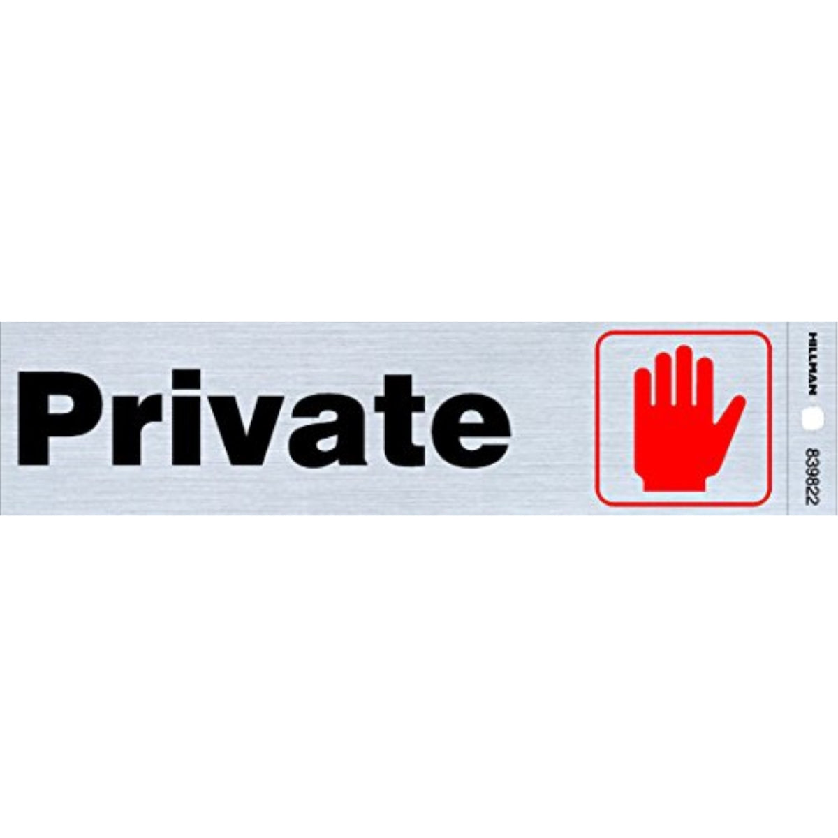 5028163 Private Decal Slv 2X8 Hillman English Silver Private Decal 2 In. H X 8 In. W (Pack Of 6)