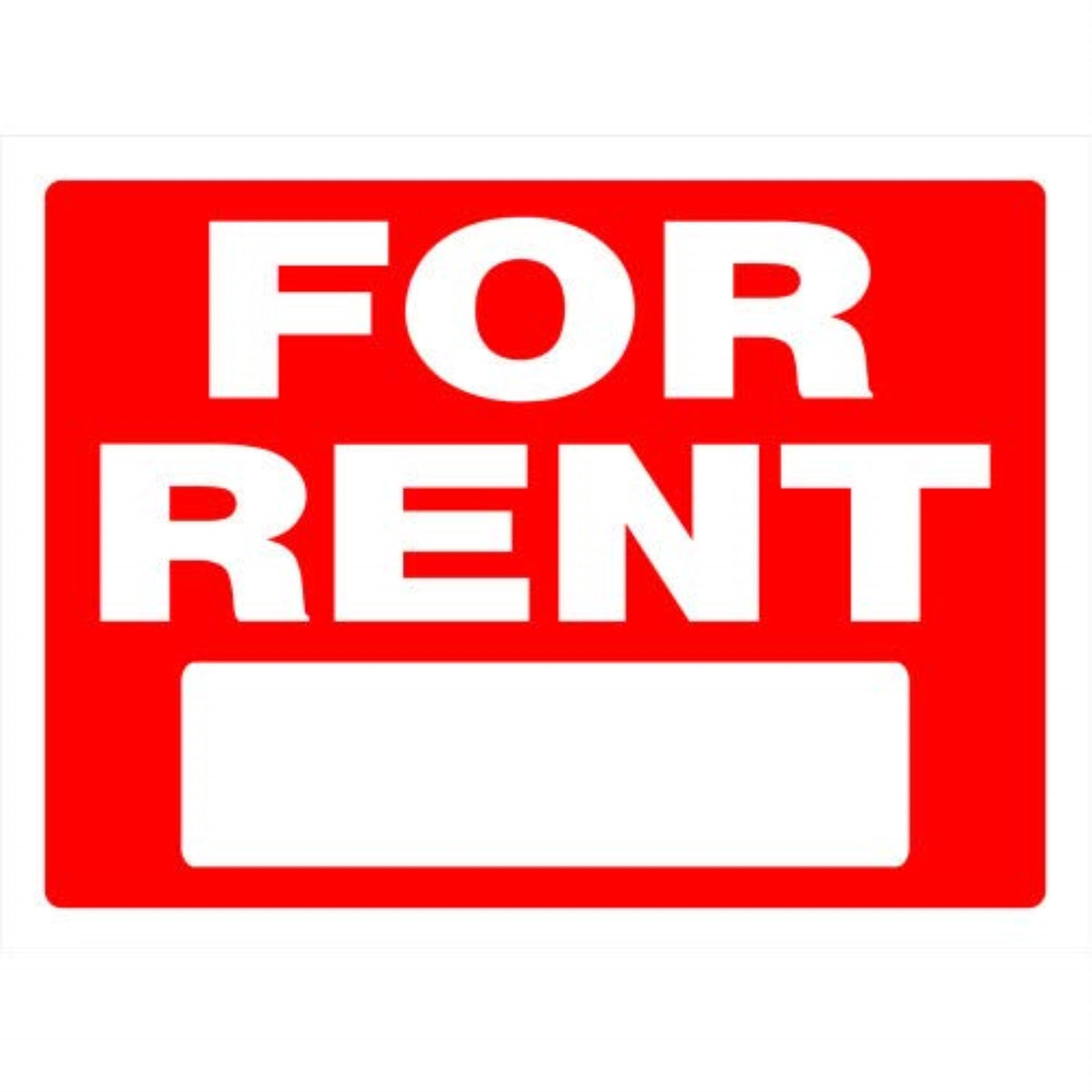 5028218 For Rent Sign Red 18X24 Hillman English Red For Rent Sign 18 In. H X 24 In. W (Pack Of 6)