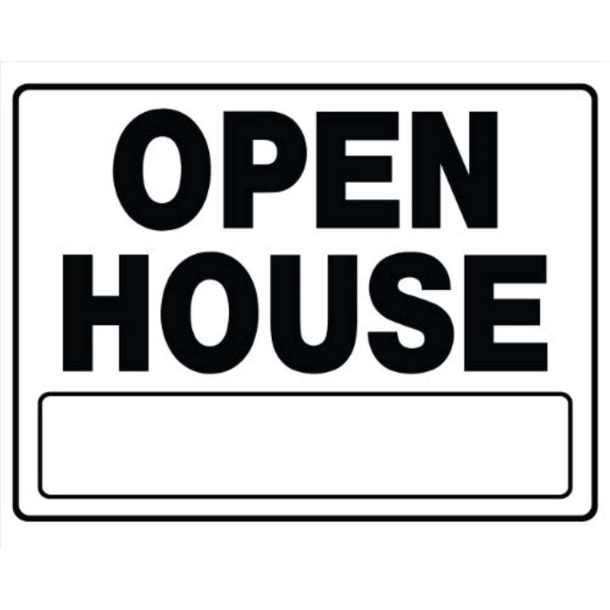 5028226 Open House Sign 20X24 Hillman English White Open House Sign 20 In. H X 24 In. W (Pack Of 6)