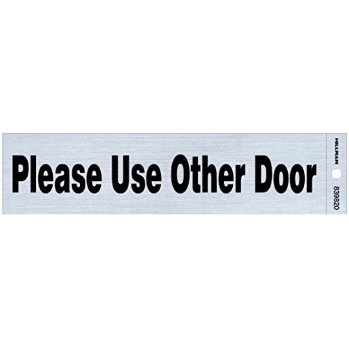 5028413 Use Othr Door Decal 2X8 Hillman English Silver Do Not Enter Decal 2 In. H X 8 In. W (Pack Of 6)