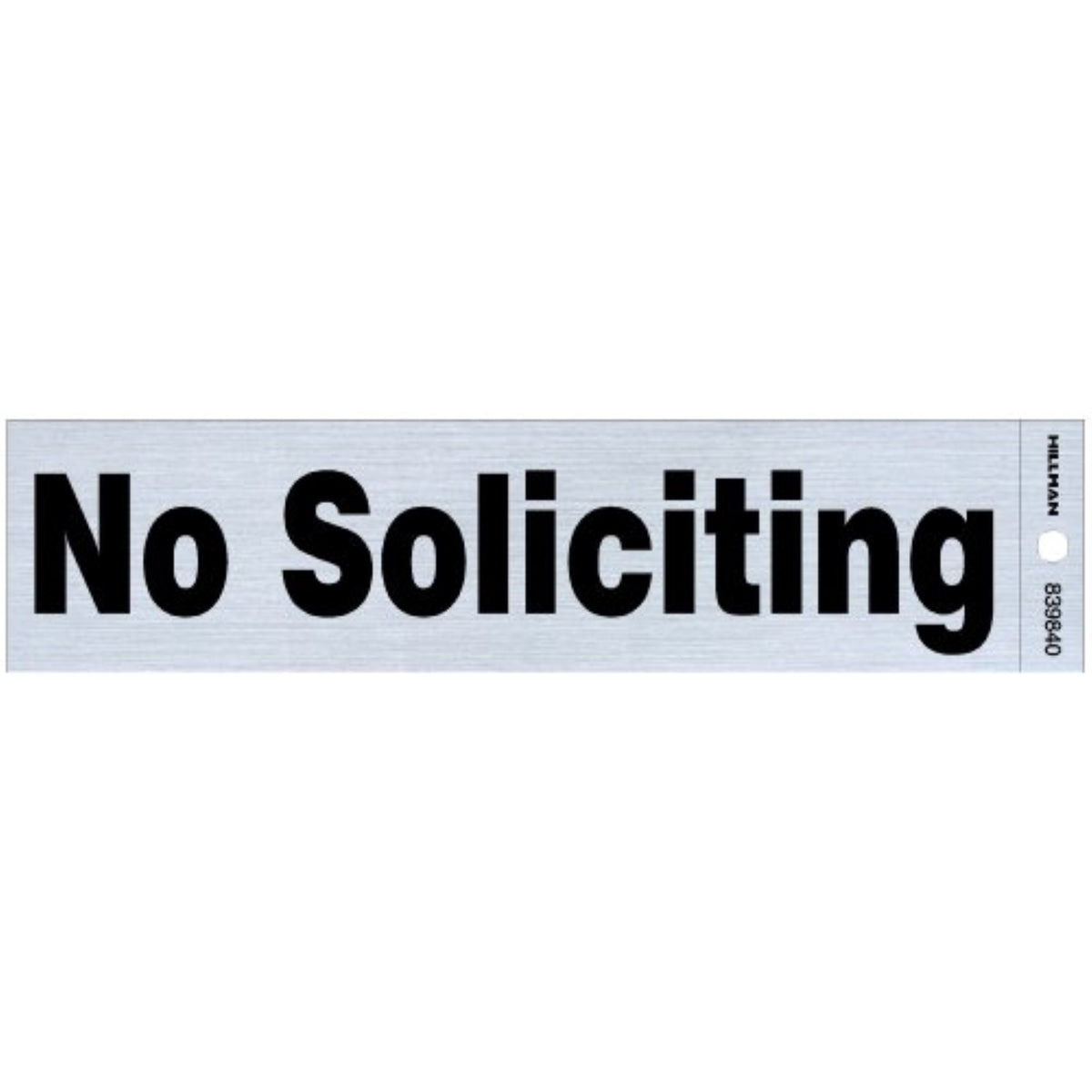 5028416 No Soliciting Decal 2X8 Hillman English Silver No Soliciting Decal 2 In. H X 8 In. W (Pack Of 6)