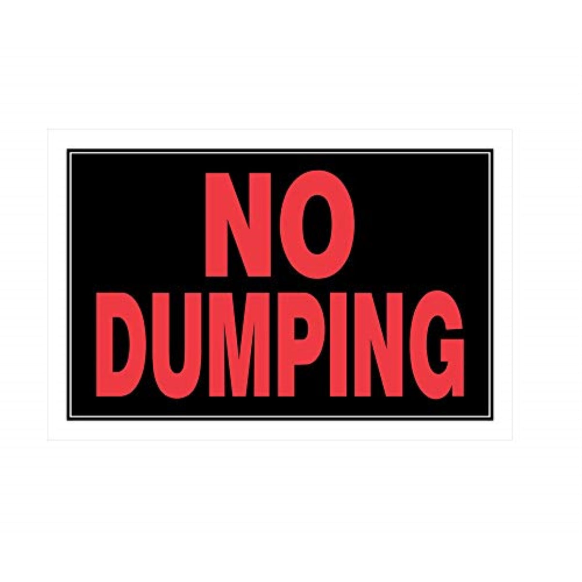 5028432 No Dumping Sign 8X12 Hillman English Black Caution Sign 8 In. H X 12 In. W (Pack Of 6)