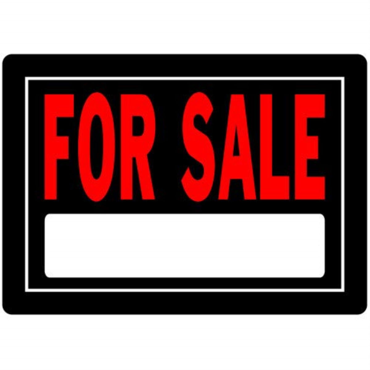5028442 For Sale Sign Alm 10X14 Hillman English Black For Sale Sign 10 In. H X 14 In. W (Pack Of 6)