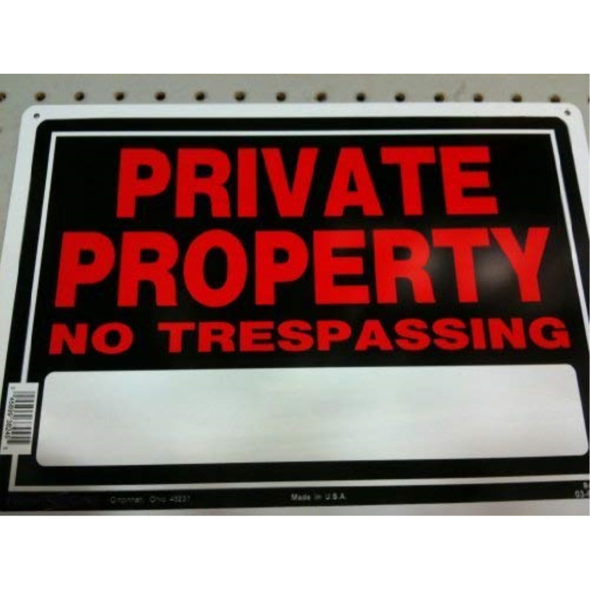 5028849 Sign No Trspass 10X14 Hillman English Black No Trespassing Sign 10 In. H X 14 In. W (Pack Of 6)