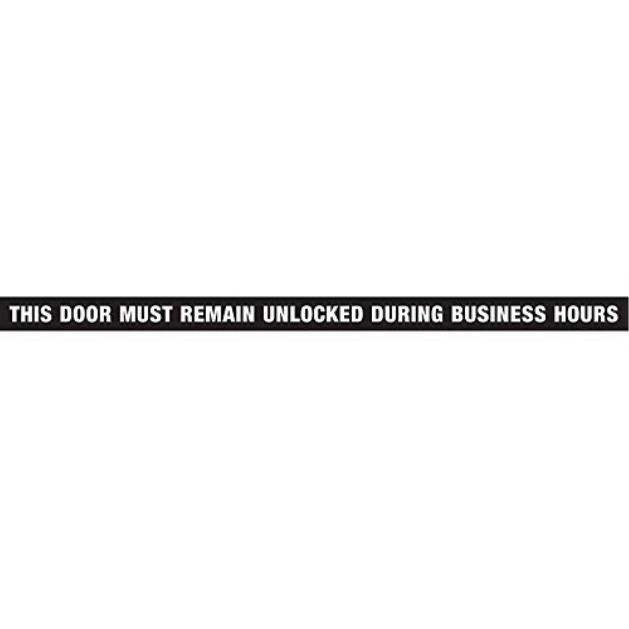 5028868 Decal Door Unlck 1.5X28 Hillman English Black Notice Decal 1.5 In. H X 28 In. W (Pack Of 10)