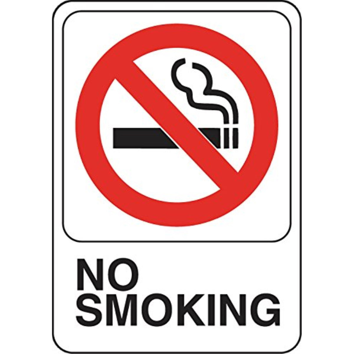 5028877 Sign No Smoking 5X7 Hillman English White No Smoking Sign 5 In. H X 7 In. W (Pack Of 6)