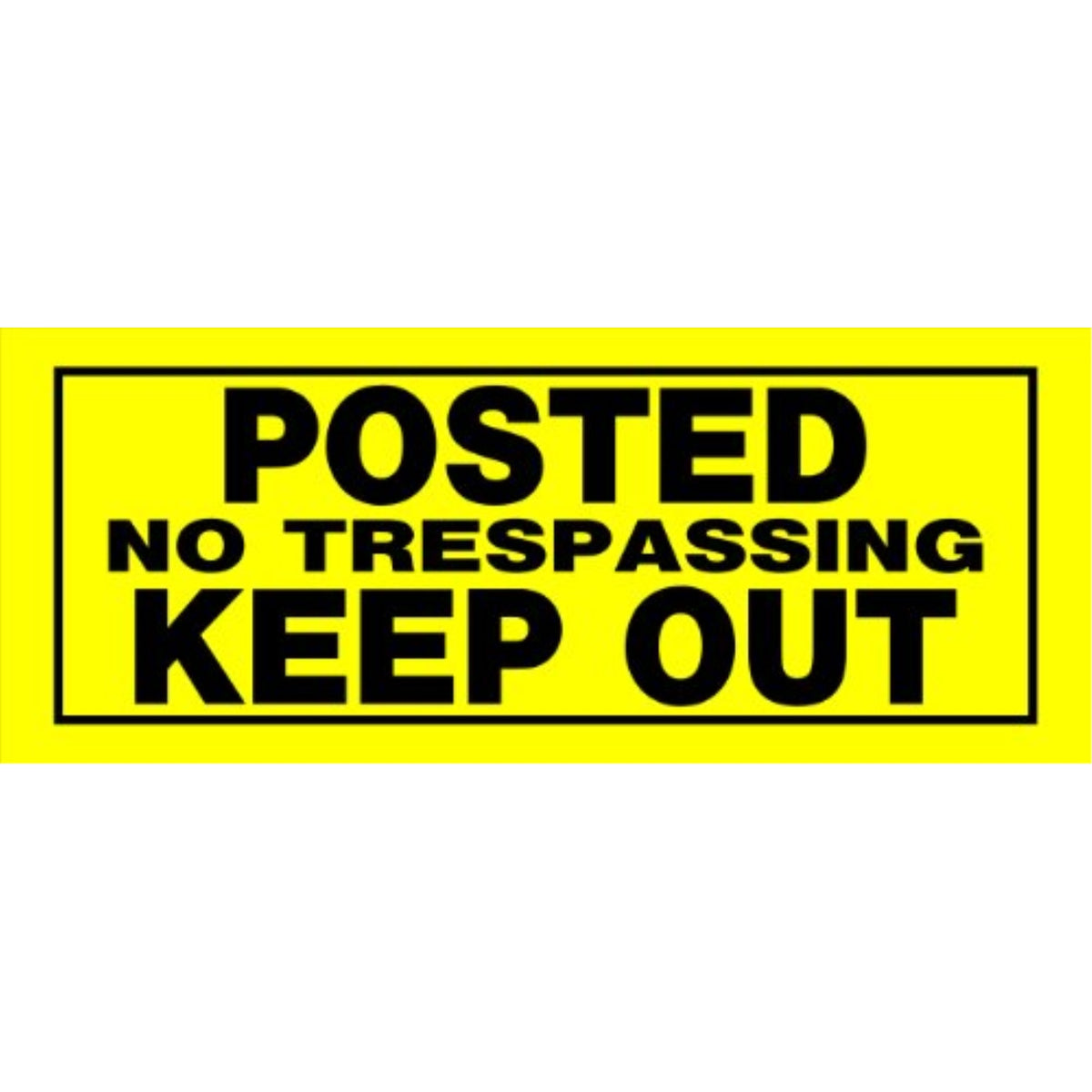 5028888 Sign No Trespss 6X15 Hillman English Yellow No Trespassing Sign 6 In. H X 15 In. W (Pack Of 6)