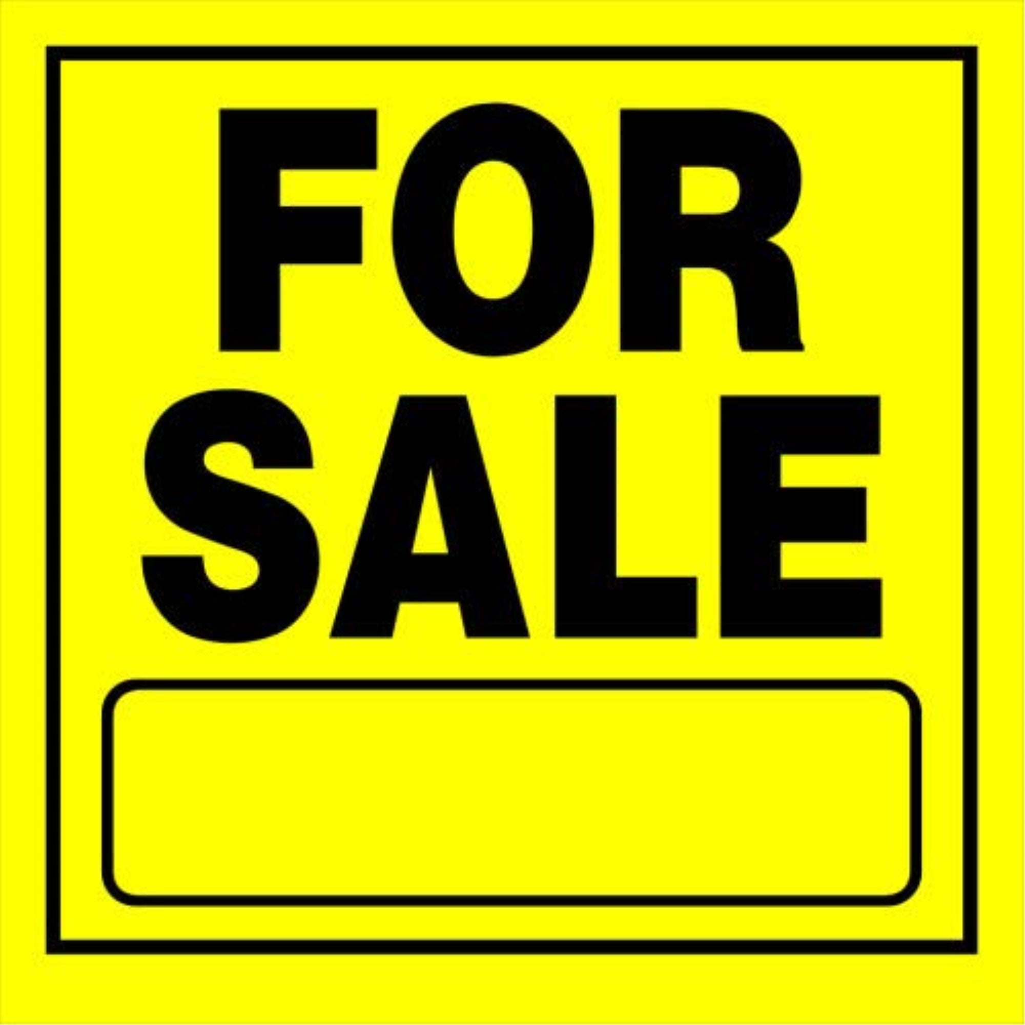5028896 Sign For Sale 11X11 Hillman English Yellow For Sale Sign 11 In. H X 11 In. W (Pack Of 6)