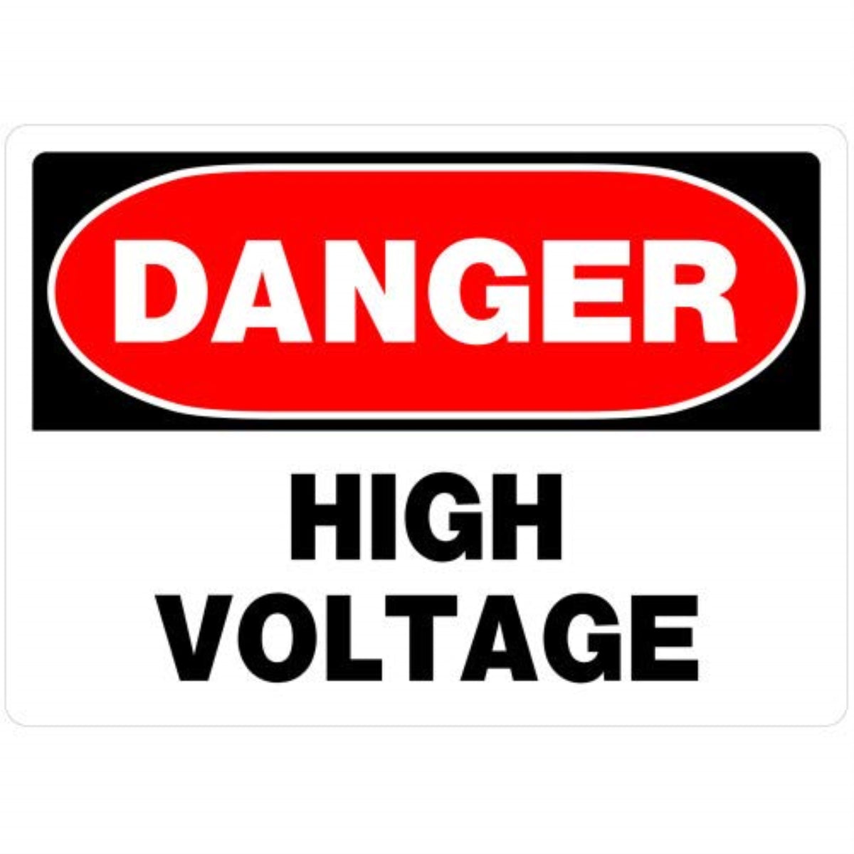 5028928 Sign Dngr Hivolt 10X14 Hillman English White Danger Sign 10 In. H X 14 In. W (Pack Of 6)