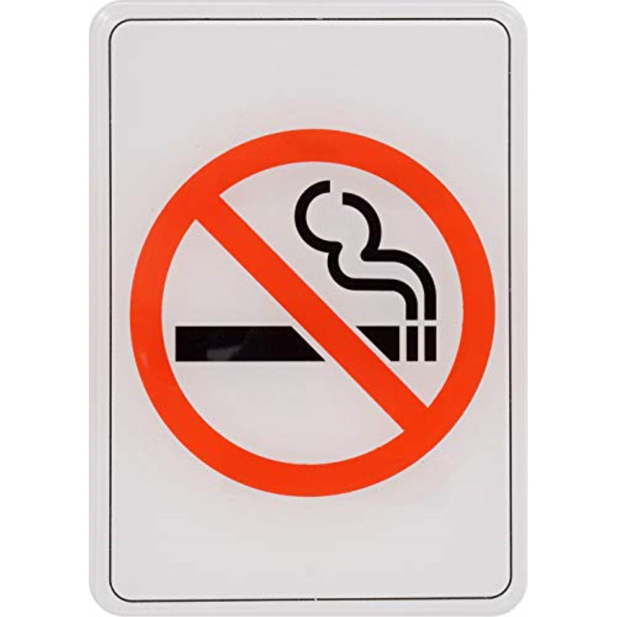 5028981 Sign No Smke Symbl 5X7 Hillman English White No Smoking Sign 5 In. H X 7 In. W (Pack Of 6)