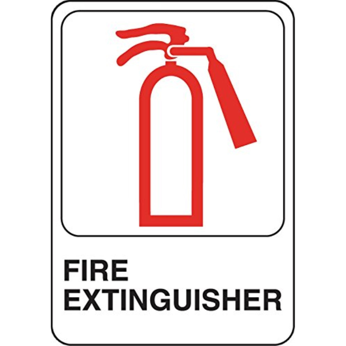 5029028 Sign Fire Extngshr 5X7 Hillman English White Fire Extinguisher Sign 5 In. H X 7 In. W (Pack Of 6)