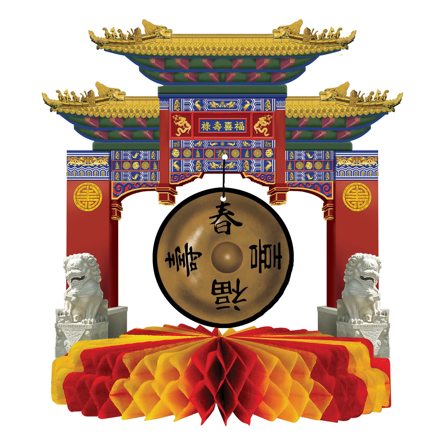 Asian Gong Centerpiece (Pack of 12)
