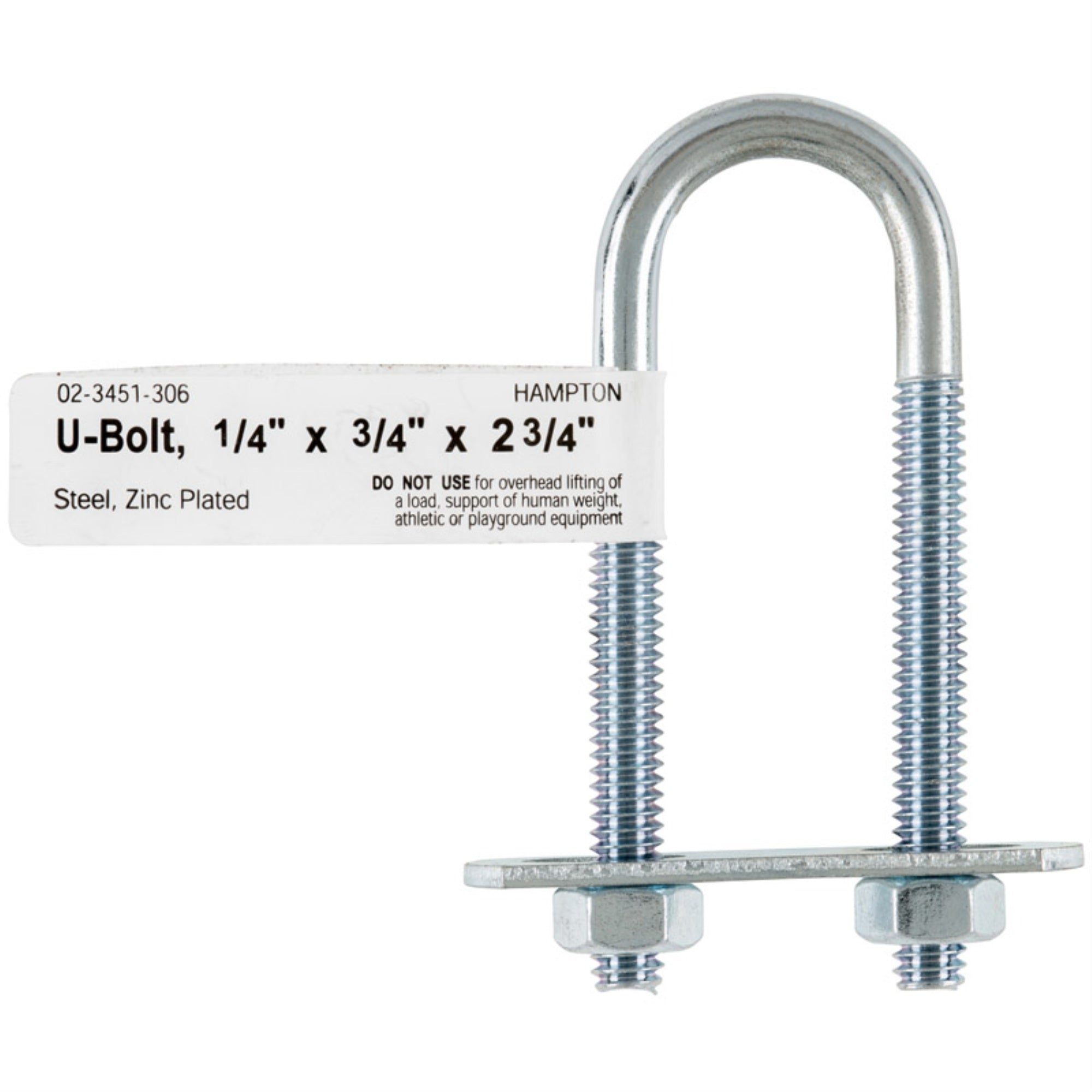Bolt U 1/4X3/4X2.75 (Pack Of 10)