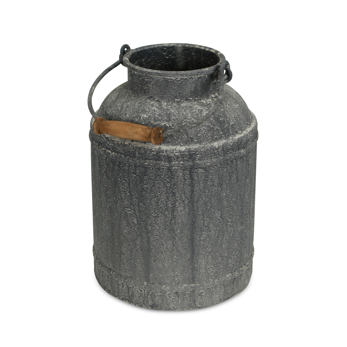 Bellgn Gray Metal Milk Jug Decor