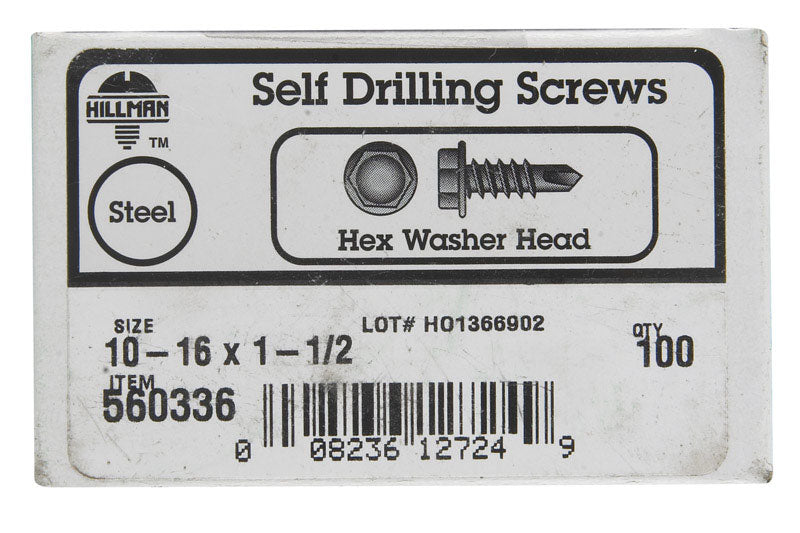 Hwh Drl Scr 10-16X1 1/2 (Pack Of 1)