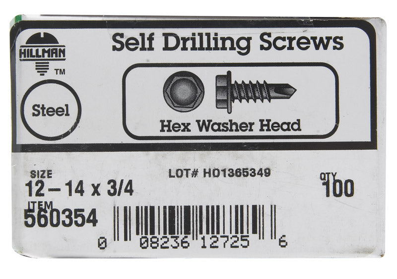 Hwh Drl Scr 12-14X3/4 (Pack Of 1)