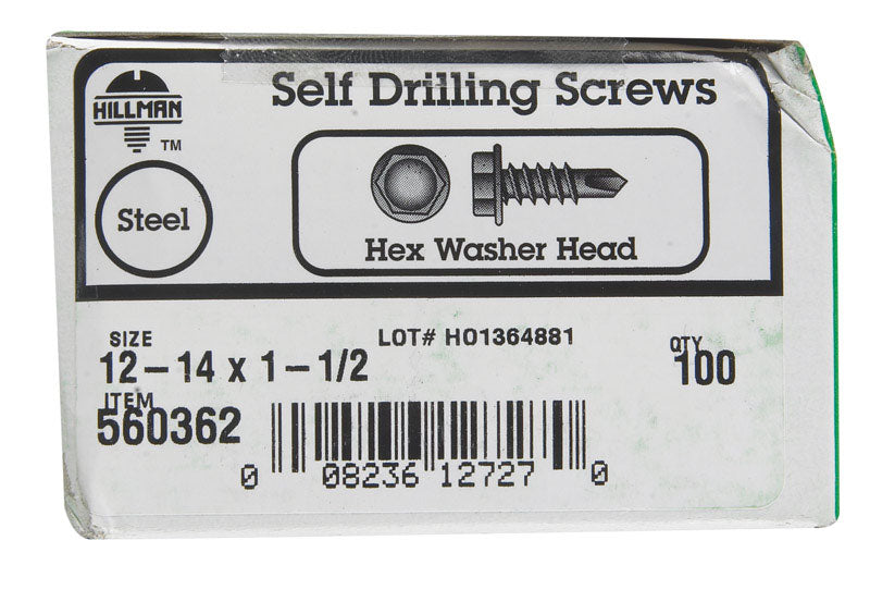 Hwh Drl Scr 12-14X1 1/2 (Pack Of 1)