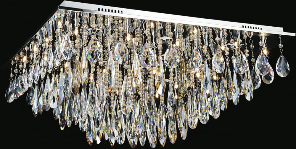 20 Light  Flush Mount With Chrome Finish