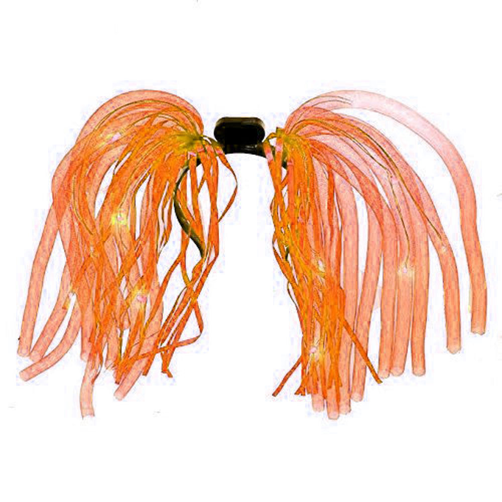 Orange LED Noodle Headband Flashing Dreads