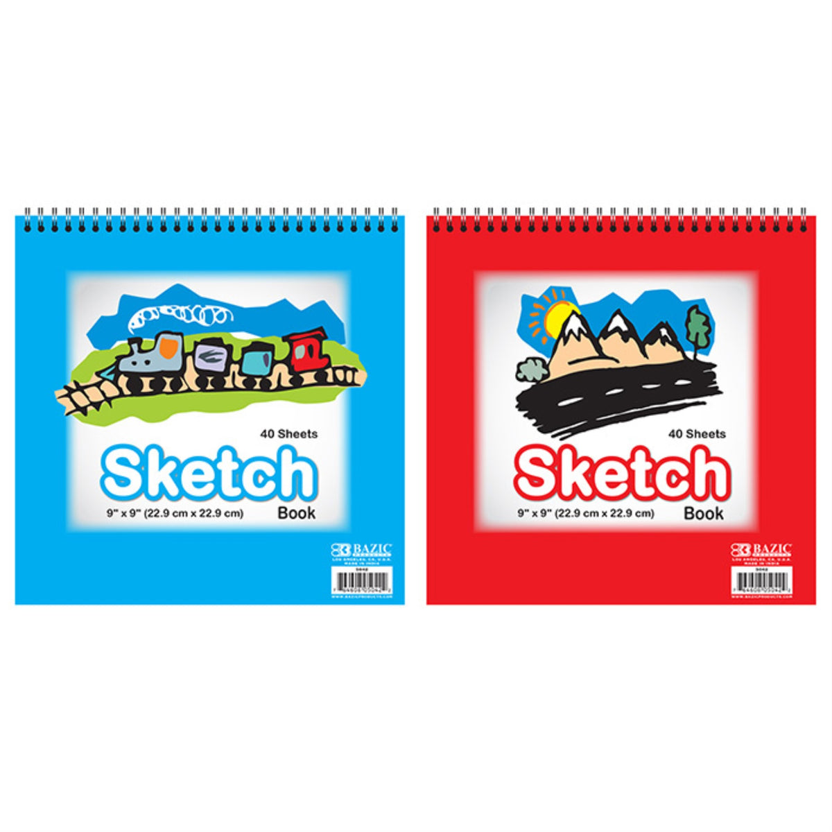 Bazic 40 Ct. 9' X 9' Top Bound Spiral Sketch Pad