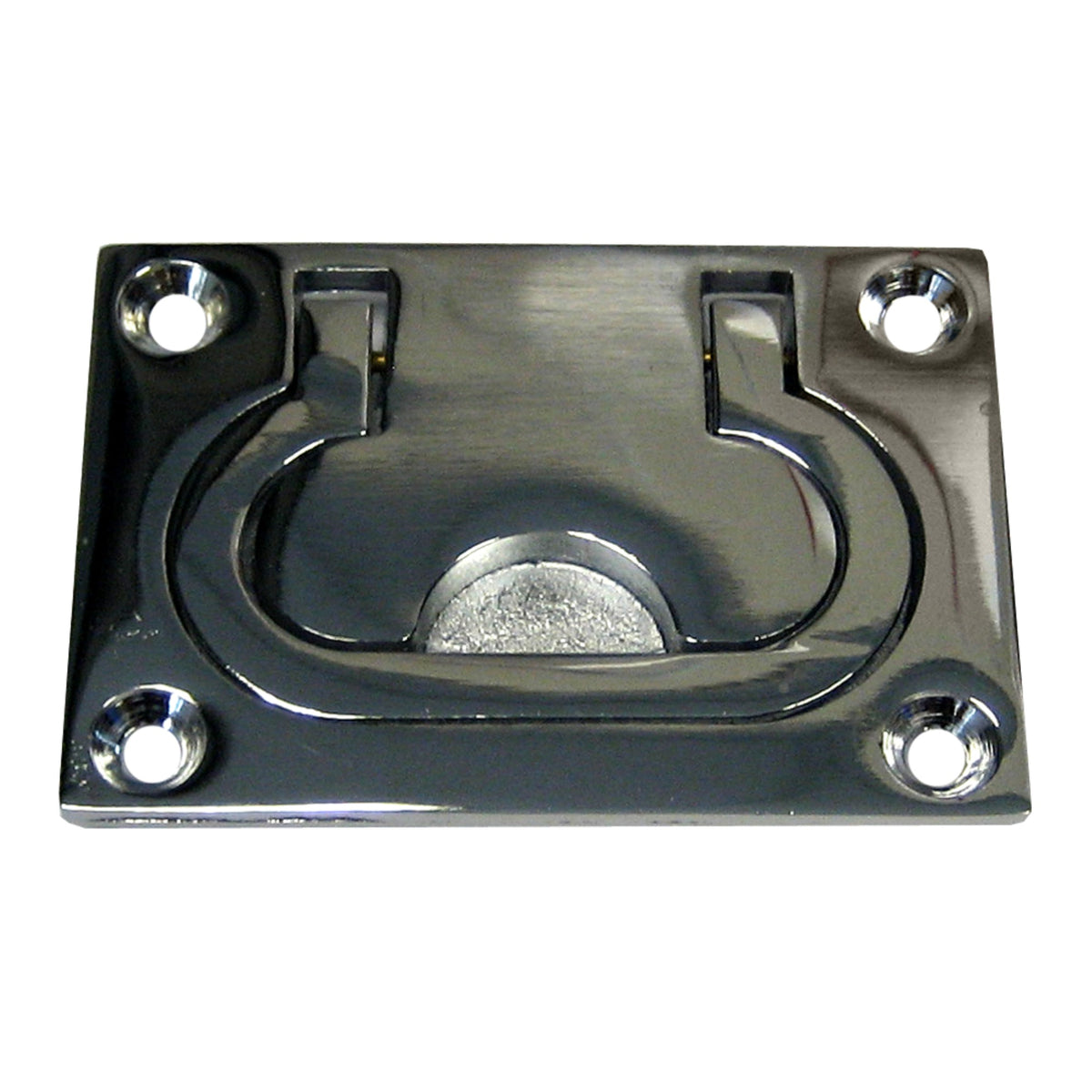 Whitecap Flush Pull Ring 3' X 2' Cp/Brass